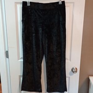 Serra Black Wide Leg Pants Velvet